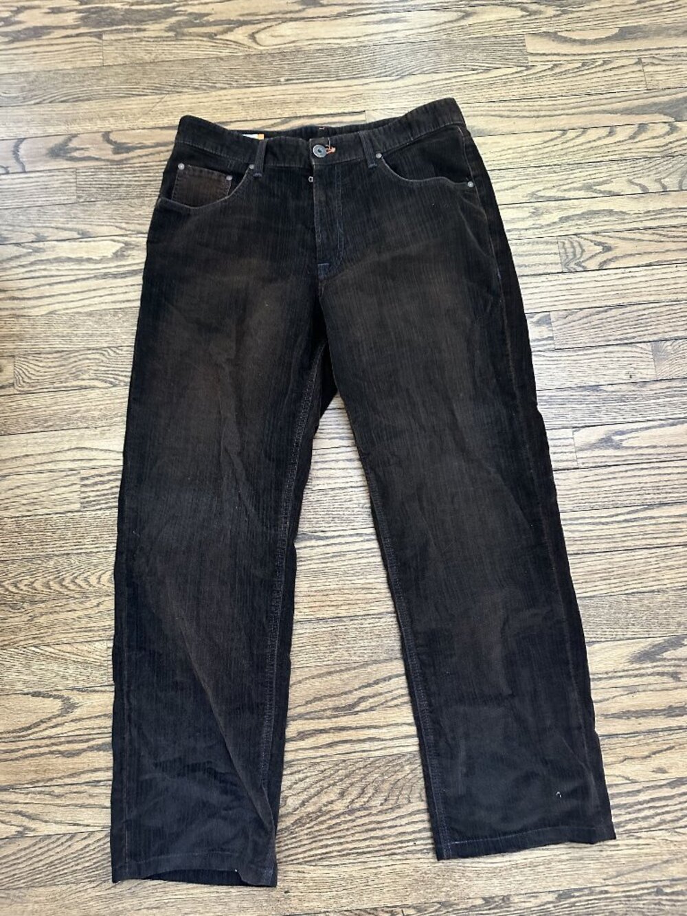 Faconnable Brown Straight Leg Corduroy Pant Mens Size 34/L